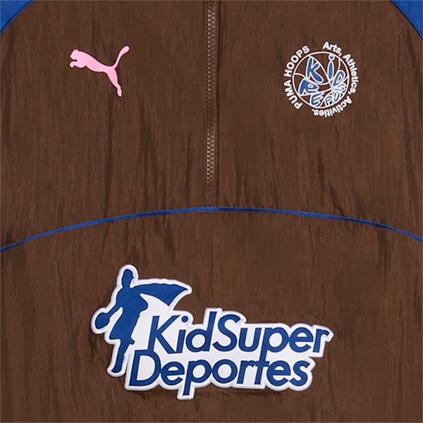 puma Persian x KIDSUPER Men's Track Jacket, Chestnut Brown, extralarge